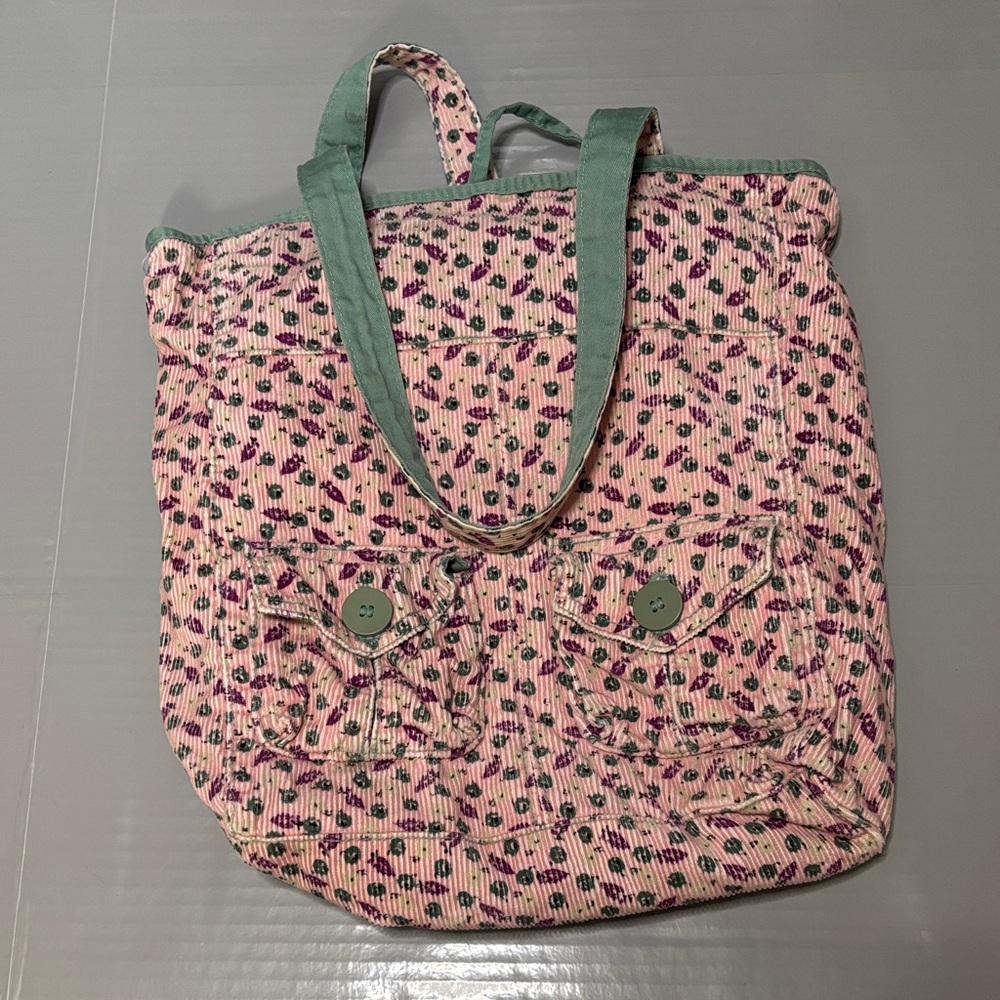 💰💰 Floral Corduroy Tote Bag
